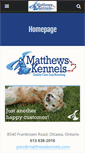 Mobile Screenshot of matthewskennels.com