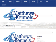 Tablet Screenshot of matthewskennels.com